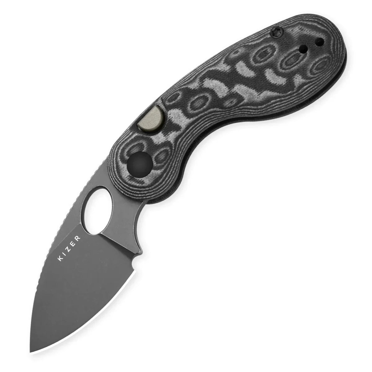 Kizer Microbe V2742A5 – 14C28N Blade & Vortex Micarta Handle EDC