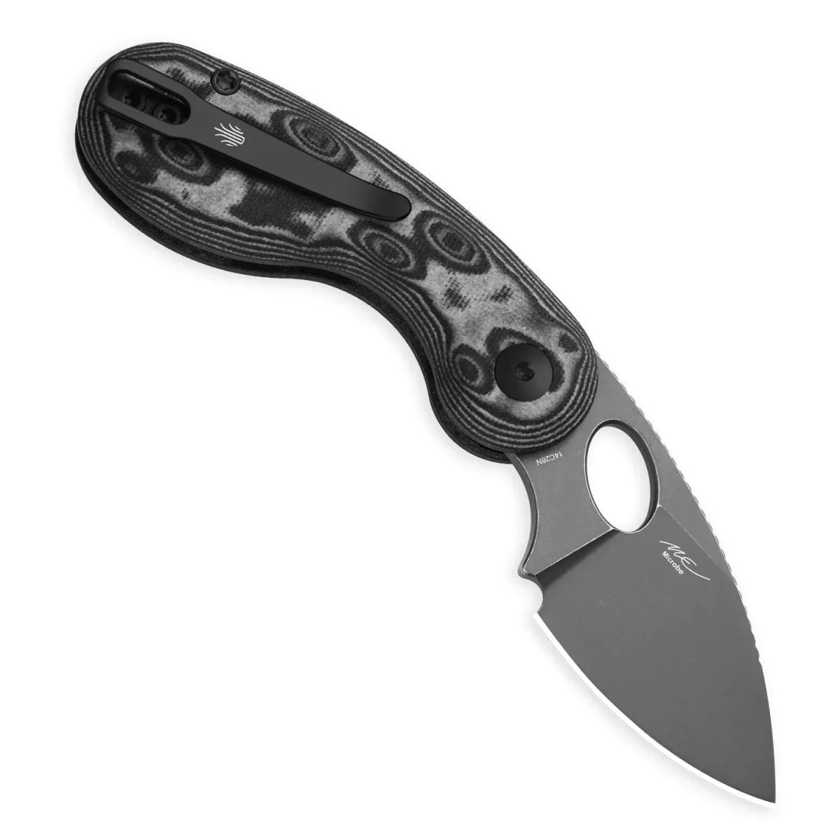 Kizer Microbe V2742A5 – 14C28N Blade & Vortex Micarta Handle EDC
