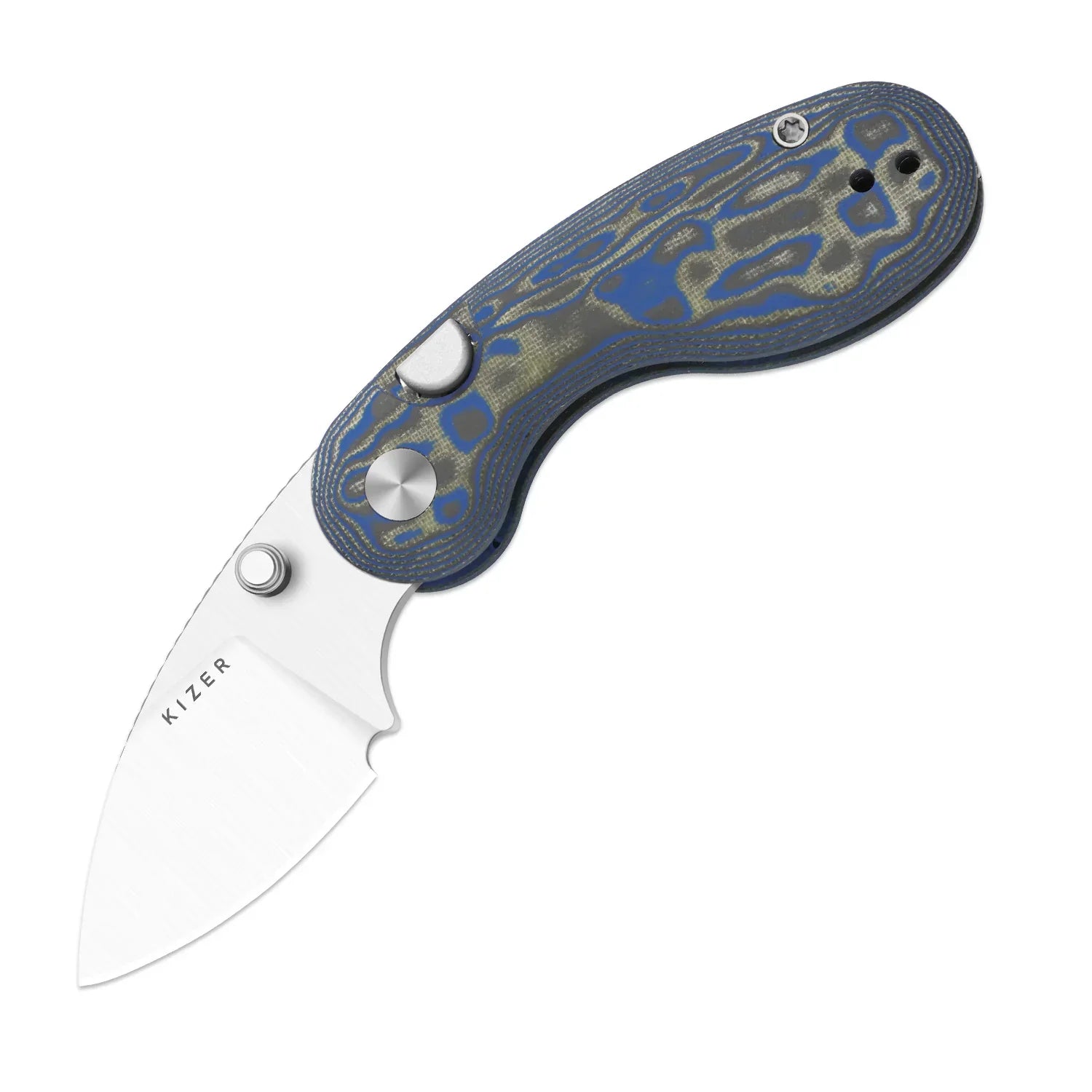 Kizer Microbe V2742A6 – 14C28N Blade & Vortex Micarta Handle