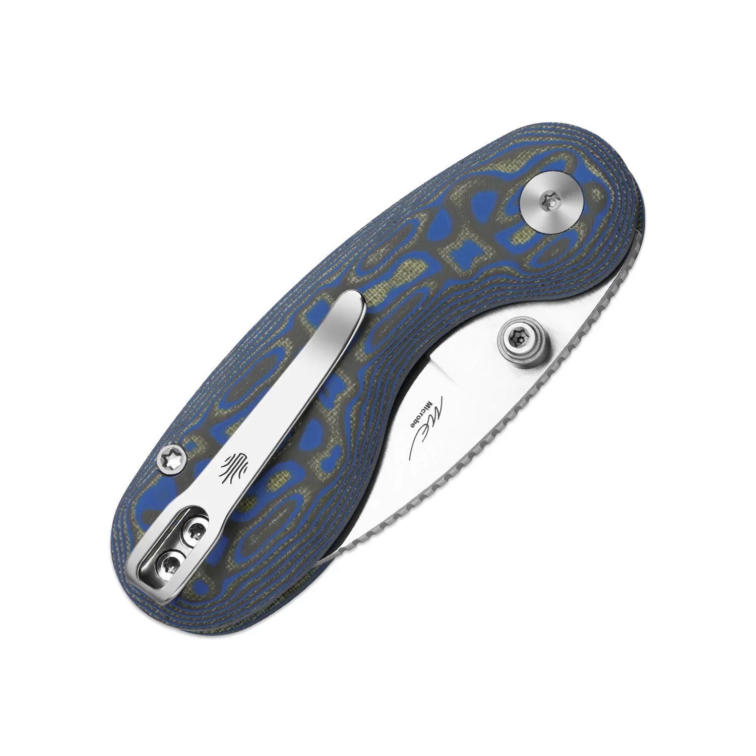 Kizer Microbe V2742A6 – 14C28N Blade & Vortex Micarta Handle