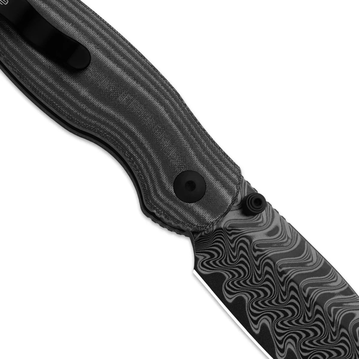 Kizer Phoca BD Damascus Folding Knife | Micarta Top Liner Lock EDC
