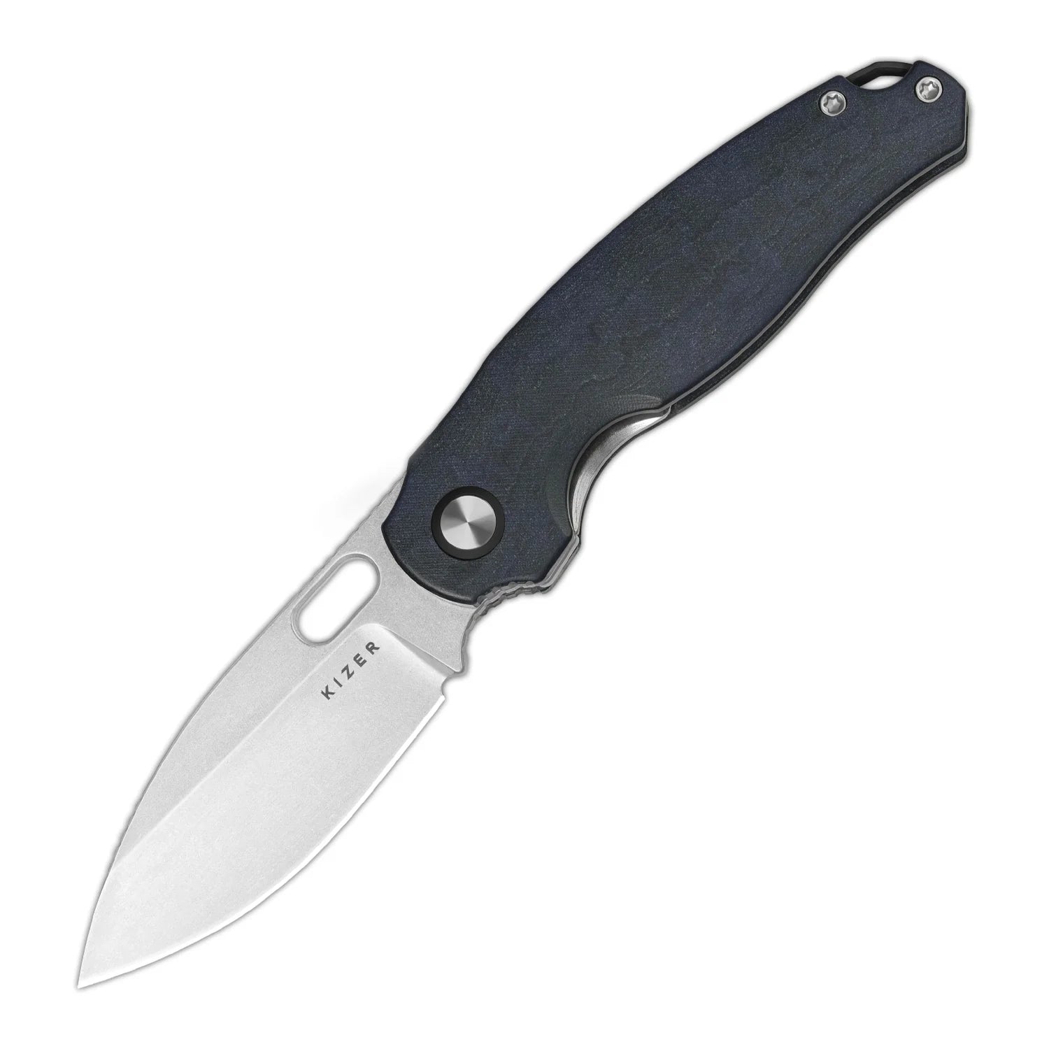 Kizer Seagull Folding Knife – 14C28N Blade, Richlite Blue Canyon Handle