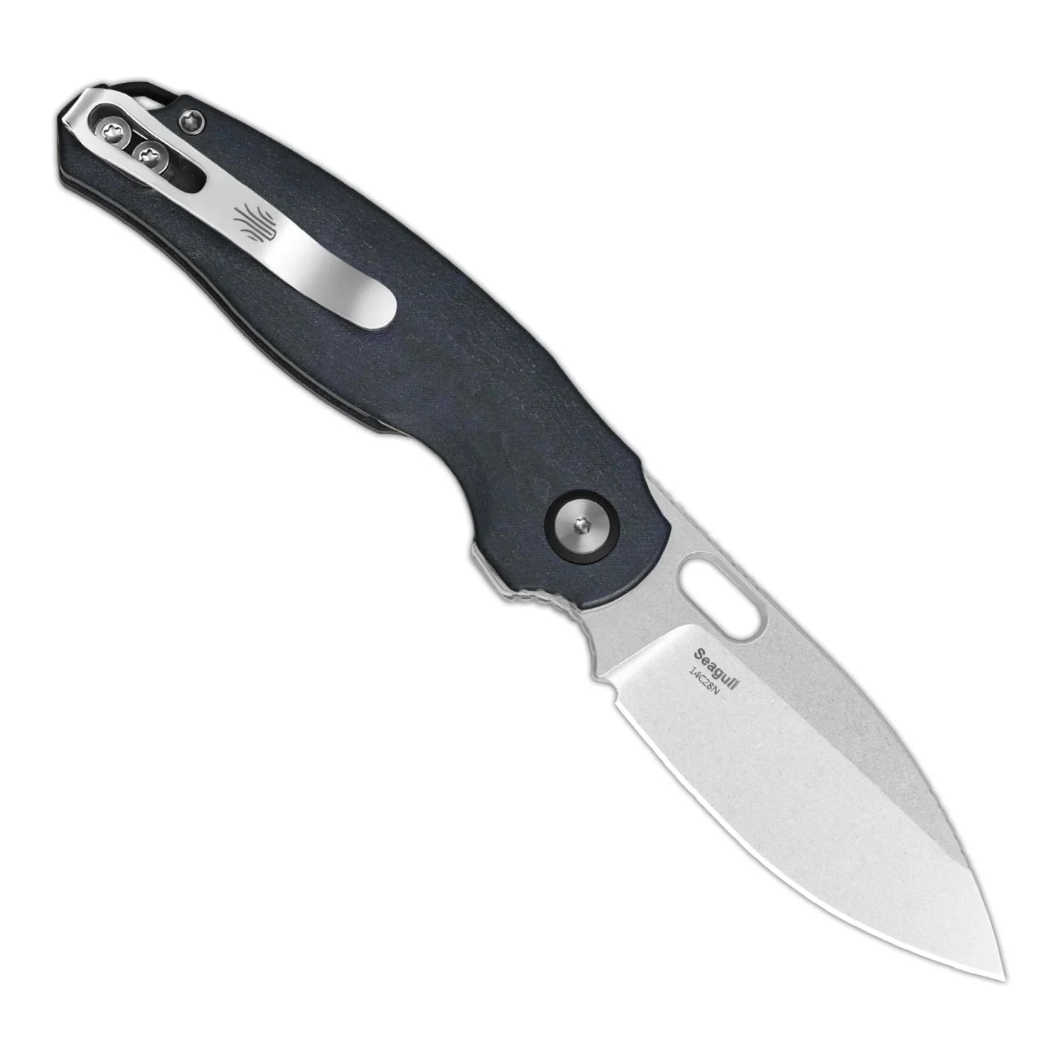 Kizer Seagull Folding Knife – 14C28N Blade, Richlite Blue Canyon Handle