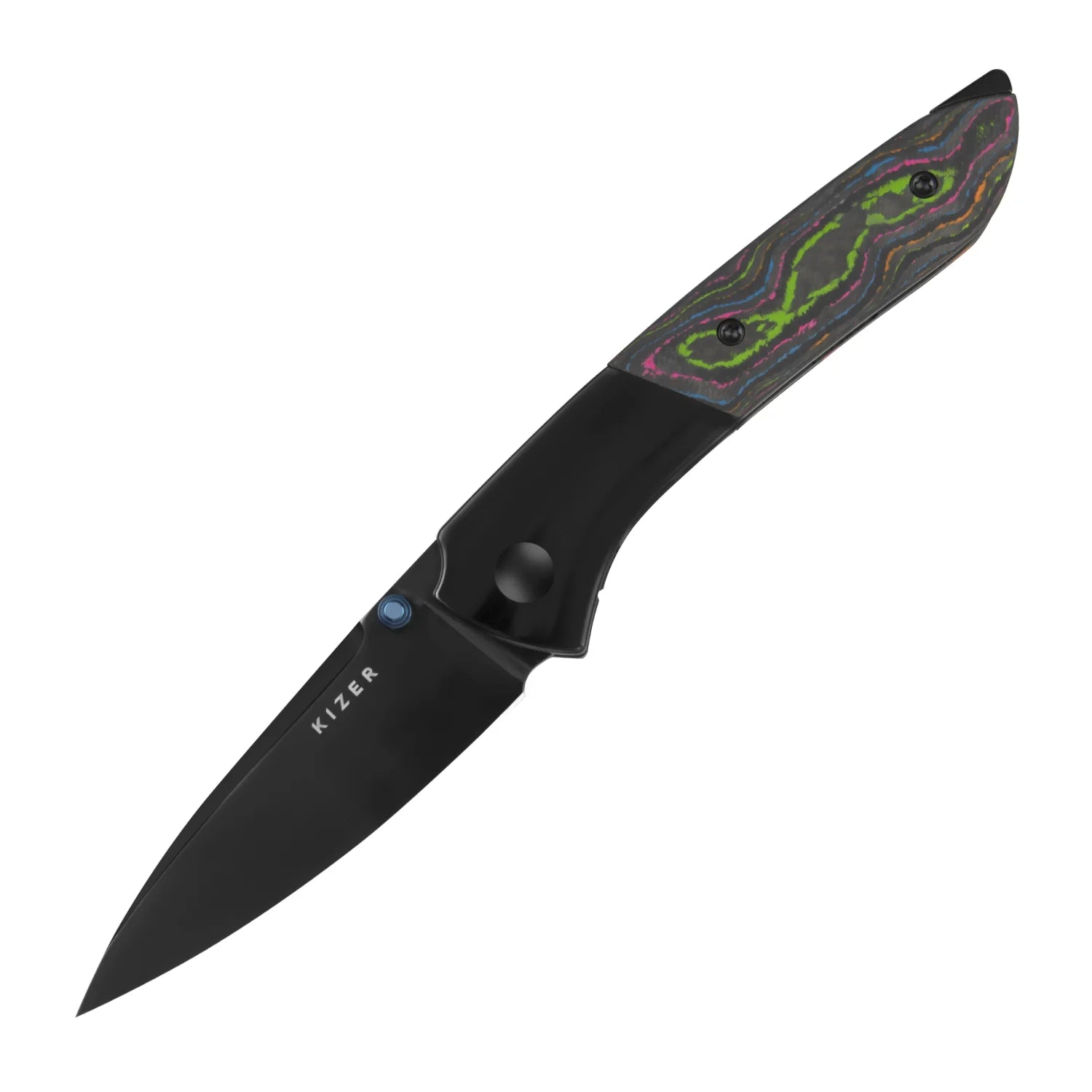 Kizer Spitfire Folding Knife Ki3690A2 – S35VN Blade, Titanium Handle with 80s Camo Carbon