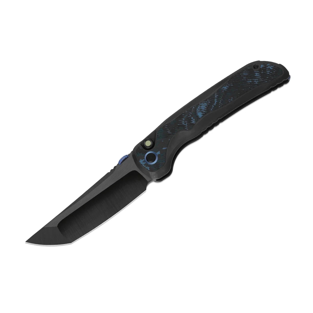 KizerX Mithril FK08A2 – M390 Tanto Blade, DLC Titanium & Fat Carbon KineticFit Button Lock - Blade City