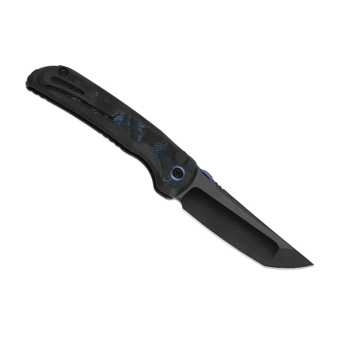 KizerX Mithril FK08A2 – M390 Tanto Blade, DLC Titanium & Fat Carbon KineticFit Button Lock - Blade City