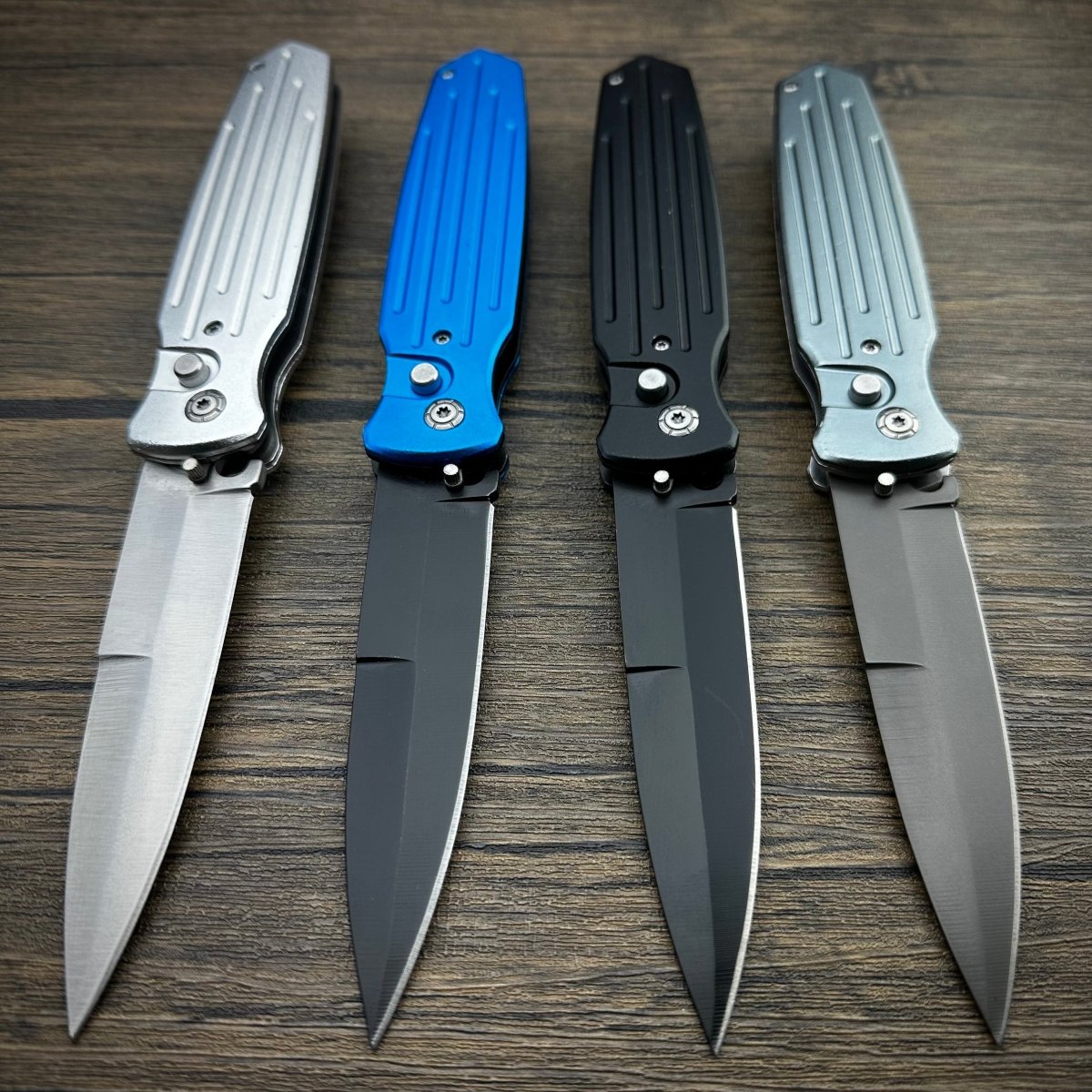 Button Springblade Maddox Push Button Switchblades | Blade City