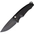 Medford Smooth Criminal 039SPQ42AB – 3" Black DLC S35VN Drop Point Blade, Black DLC Titanium Handle, Button Lock Folding Knife