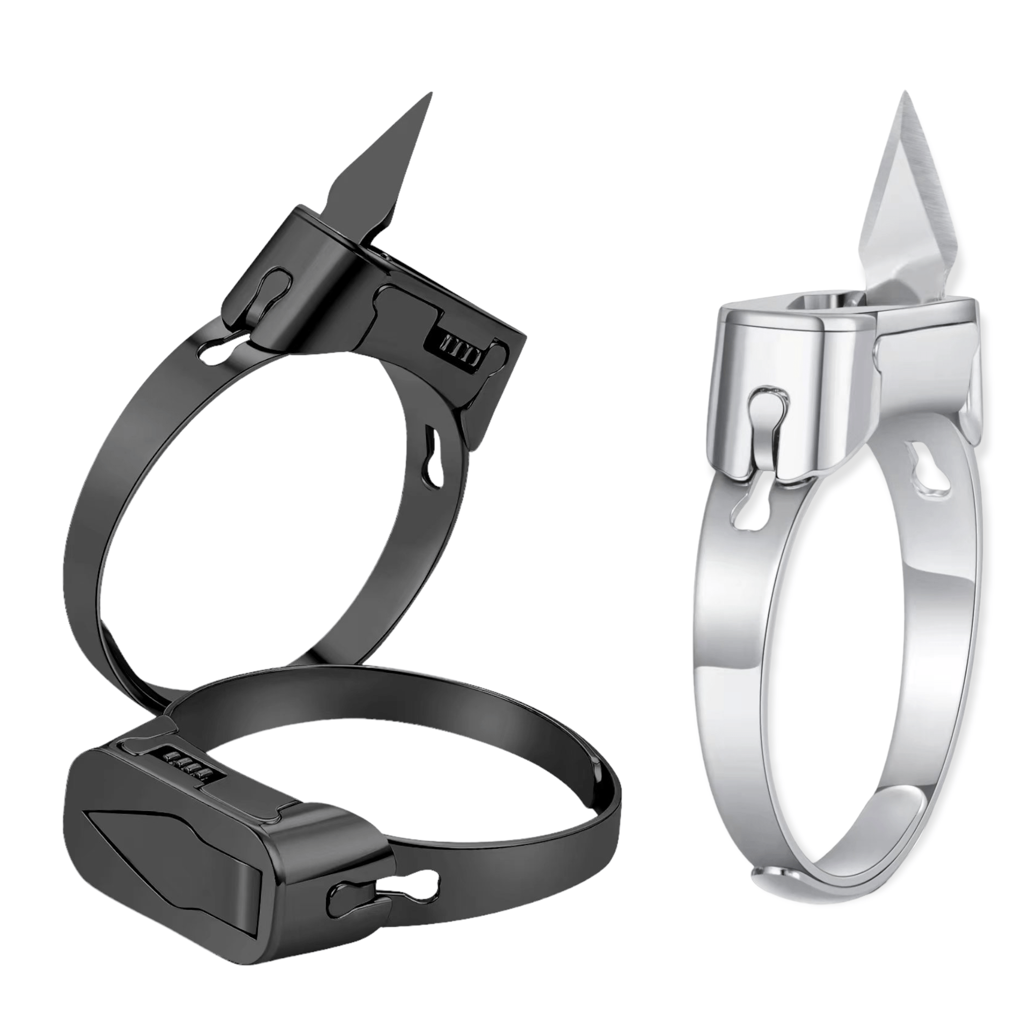 Razor Blade Ring With Knife Self Defense Spike Ring With Hidden Blade –  Wicked Tender