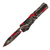Microtech Combat Troodon Gen III 1142-1BGBKRDSPLS – Double-Edge Bull Shark Gray Blade, Black Handle, Red Splatter Accents