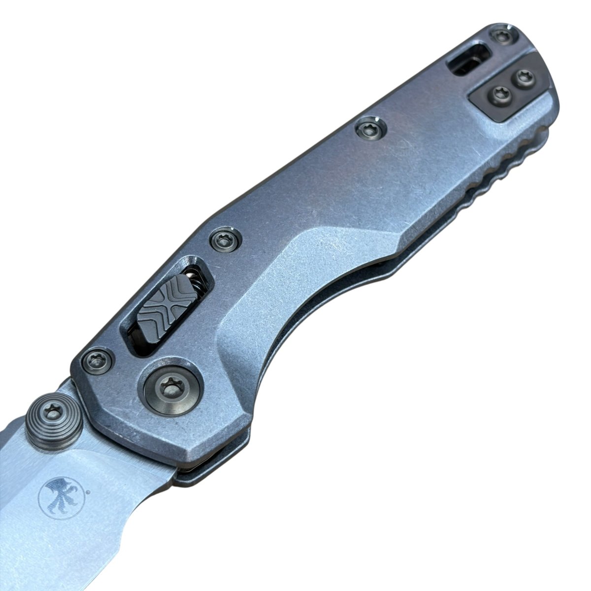 Titanium Microtech Microtech Mini MSI Titanium Signature Series - Vapor Blast Smooth Flam ...