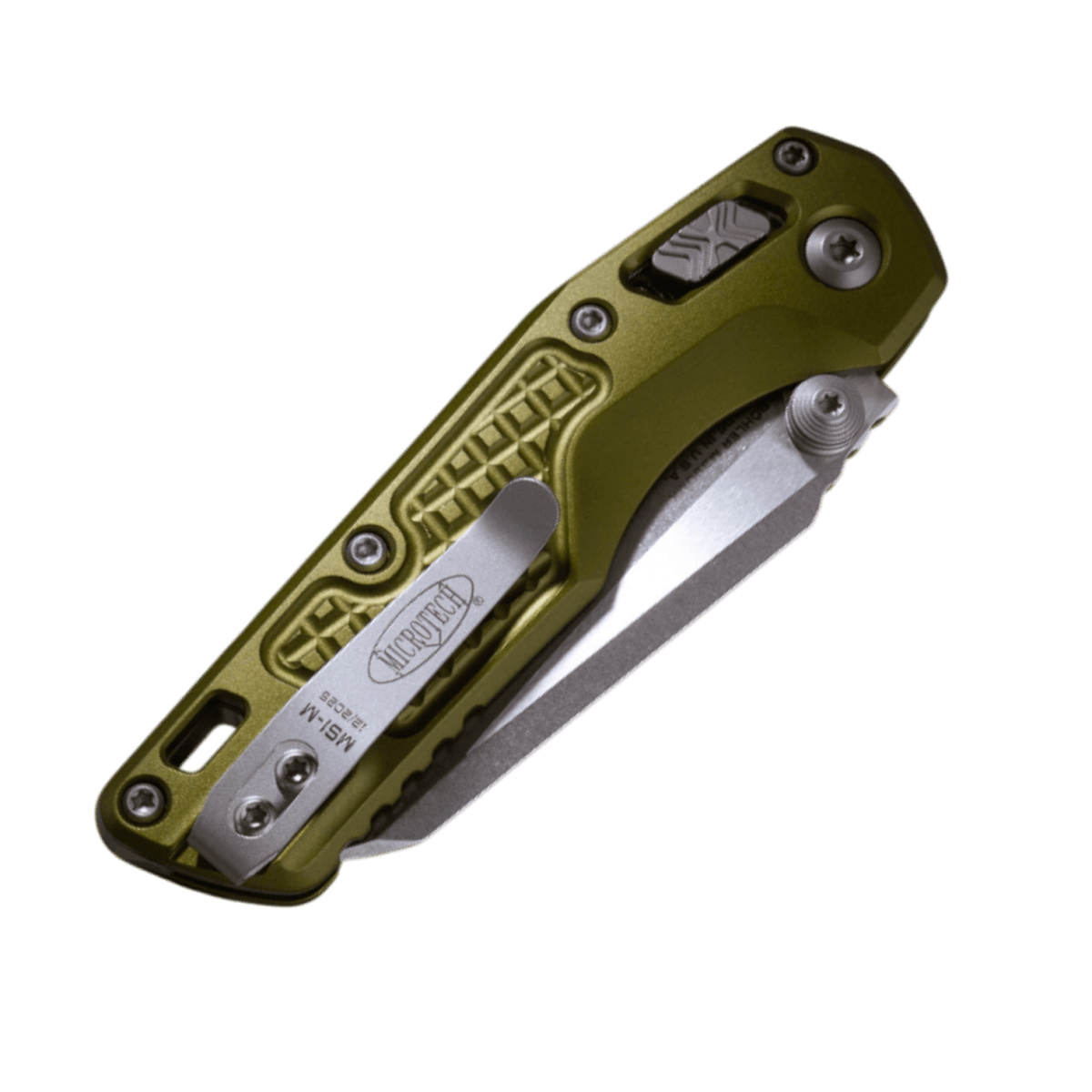 mm.micro147 Microtech MSI Mini Green Frag Aluminum | M390MK RAM-LOK EDC Knife