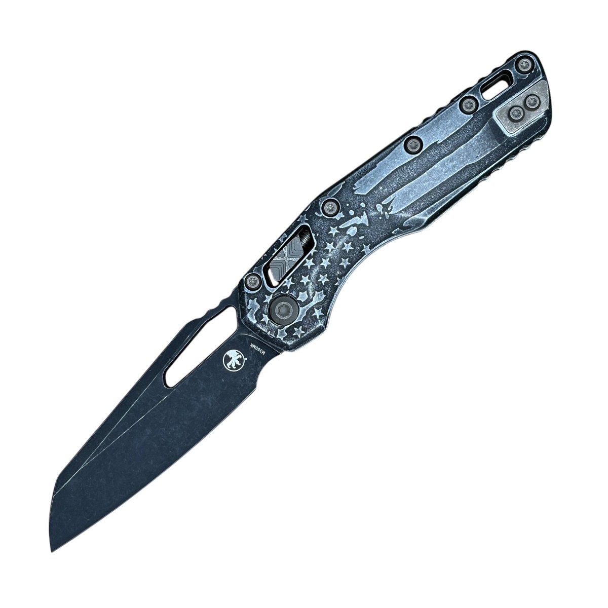 Microtech MSI RAM LOK M390MK Distressed Flag Knife USA Made