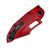Microtech Stitch Borka Automatic Knife – Red Aluminum Handle, Black Hardware, M390 Blade