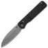 Miguron Pinam Folding Knife – 3.09″ 14C28N Blade, Black PVD Aluminum Handle