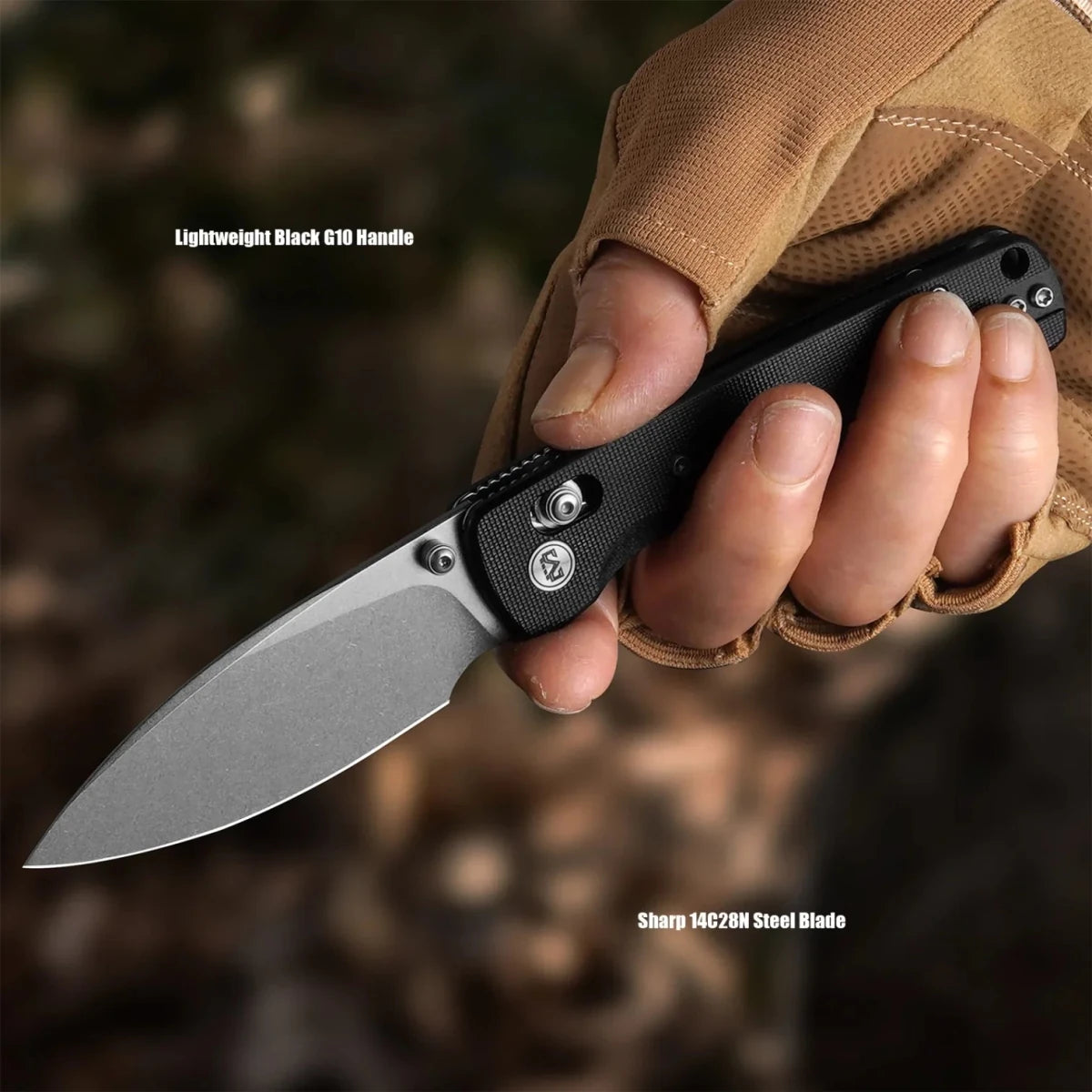 Miguron Vakor Folding Knife – 3.15″ 14C28N Blade, Black G10 Handle - Blade City