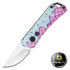 Pink Mini Waffle Switchblade Knife - Cali Legal