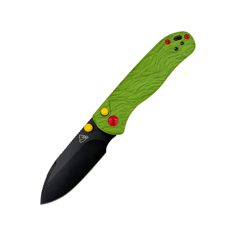 Kizer Drop Bear 2 – Blade City Exclusive AEB-L Blade, Green Hair