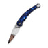 QSP Dolphin Liner Lock Knife QS161-E – 3.5" 14C28N Satin Blade, Blue Resin Handle with Brass Liners