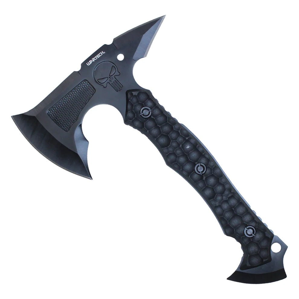 Skull Basher Axe - 9.75” Tactical Axe with Gray ABS Handle | Blade City