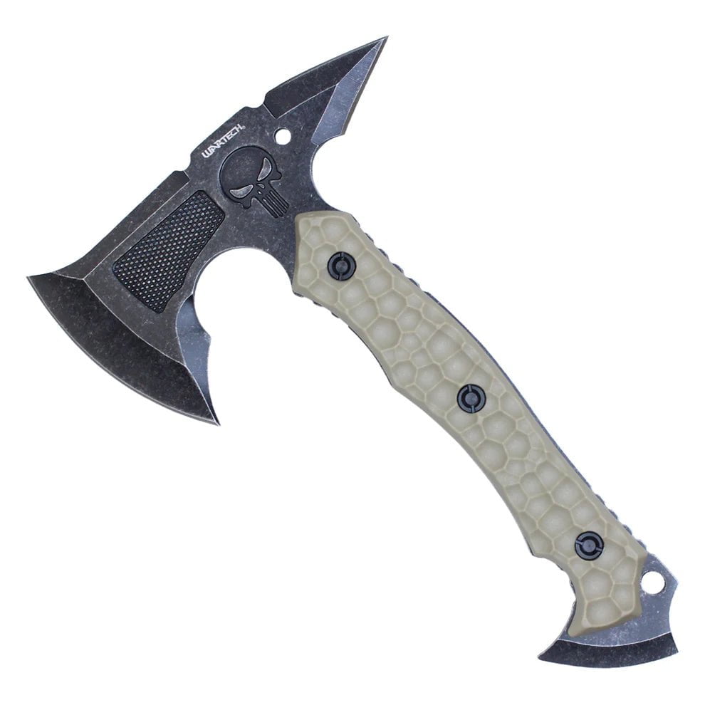 Skull Basher Axe - 9.75” Tactical Axe with Gray ABS Handle | Blade