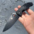 Spyderco Lightweight Tenacious Folding Knife Black Oxide Plain Blade, Black FRN Handles - Blade City