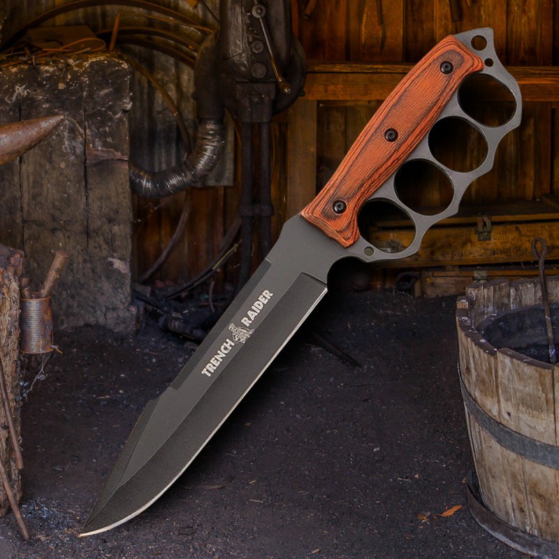 Trench Raider Pakkawood Fixed Blade With Sheath | Blade City
