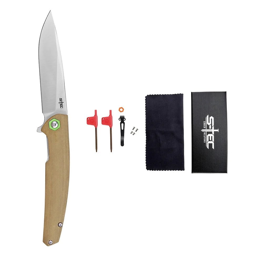 Veltrax Linerlock Folding Knife – 14C28N Sandvik Steel, G10 Handle