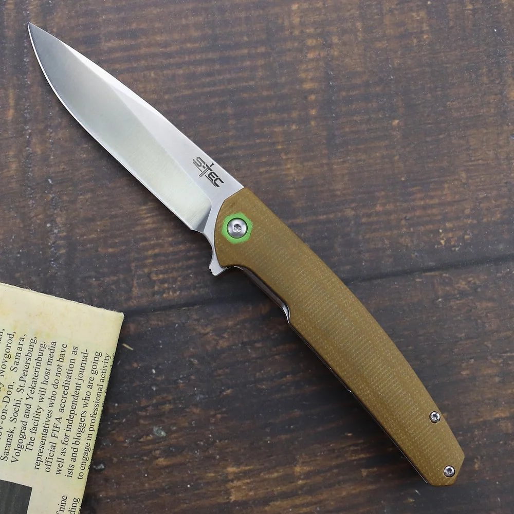 Veltrax Linerlock Folding Knife – 14C28N Sandvik Steel, G10 Handle