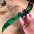 Video Game Inspired EMERALD GAMMA DOPPLER Practice Balisong Butterfly Trainer