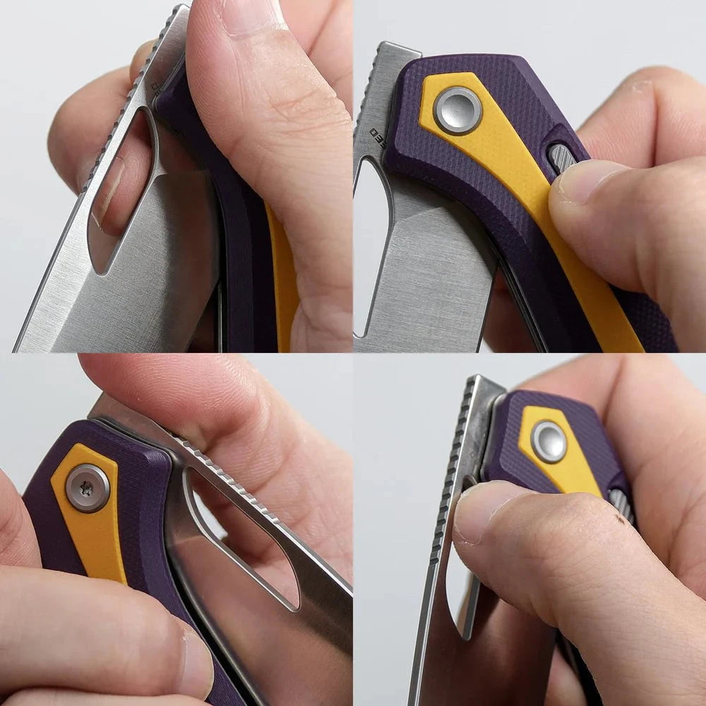 Vosteed Kroc Folding Knife – 2.99″ 14C28N Sheepsfoot, G10, Top Liner Lock