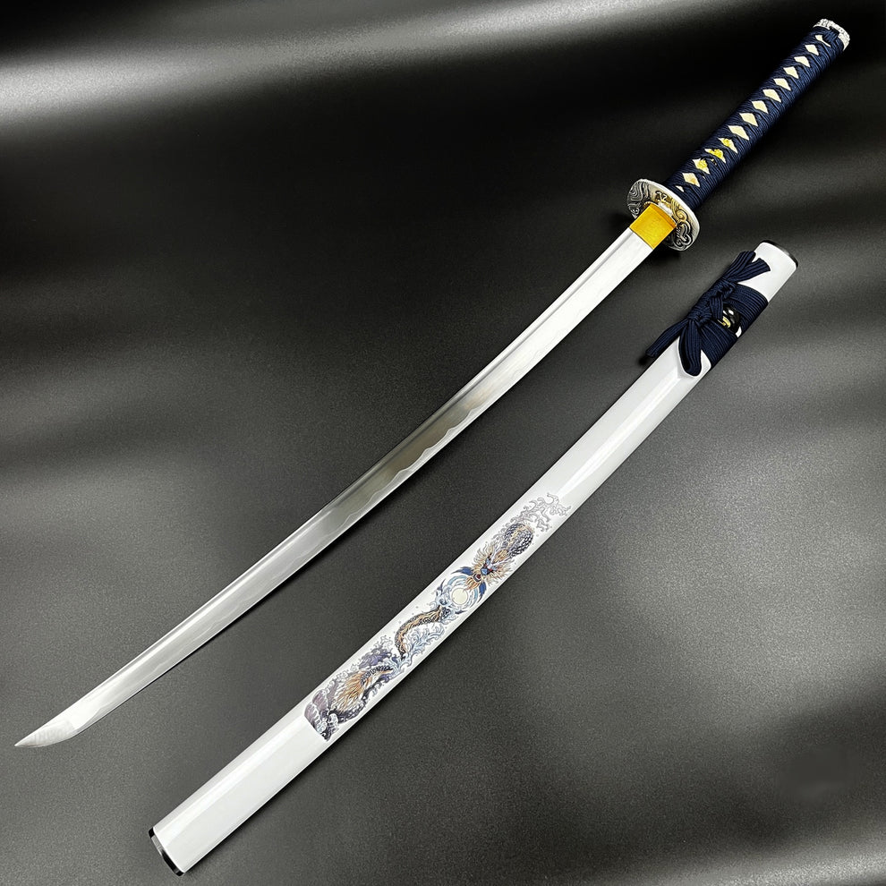 White Dragon Hand Forged Samurai Sword