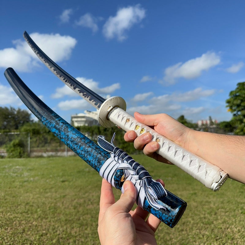 White Fire Hand Forge Katana Sword | Blade City