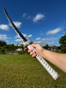 White Fire Hand Forge Katana Sword