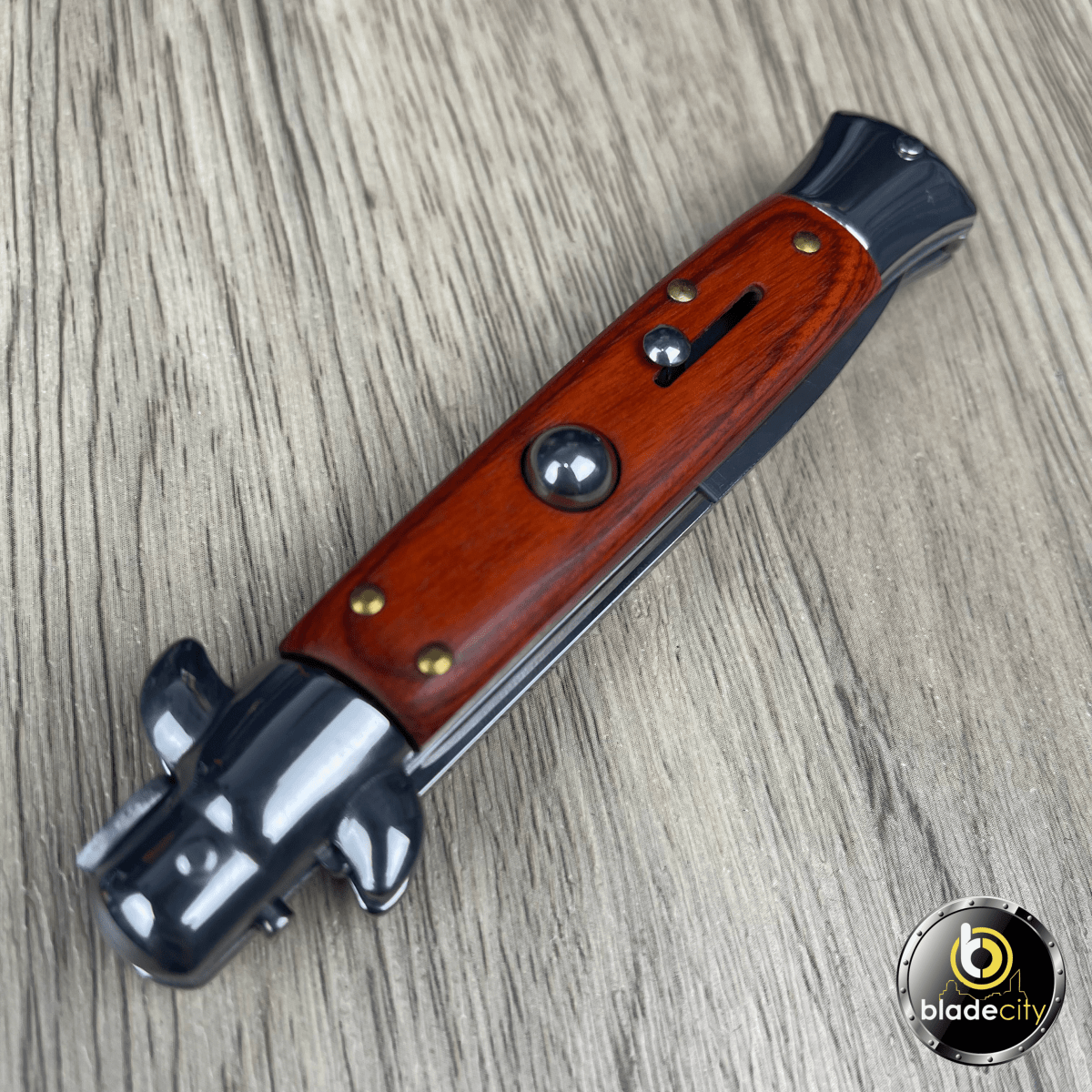 Woodsman Automatic Italian Switchblade Stiletto - Blade City